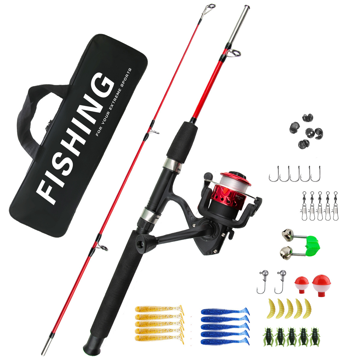 Ice Fishing Reel - 2 Set Peralatan Pancing Es untuk