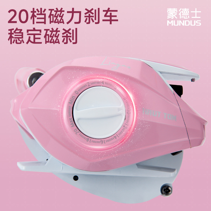 Pink 6.3:1 Rasio Gear 3+1 Bant - Ice Fishing Reel ulasan dan harga